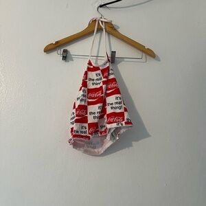 Halter crop top coca colla